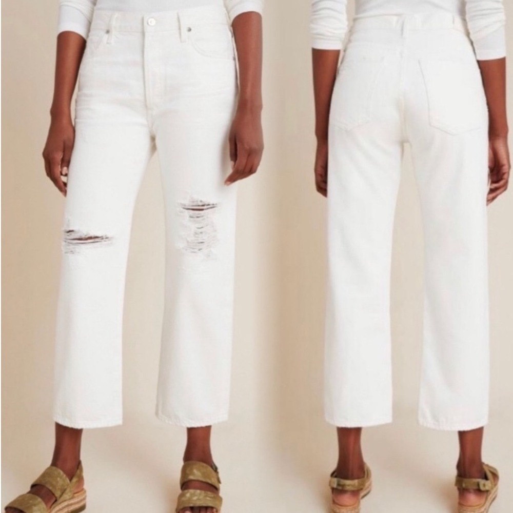 Citizens of Humanity Emery High Rise Relaxed Crop MOONSTONE Distressed Jeans 25 - Picture 15 of 15